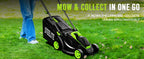 Deli 13" Electric Lawn Mower, 2-in-1 Lightweight Cordless Lawn Mower Brushless with 21V 4.0Ah Battery and Charger
