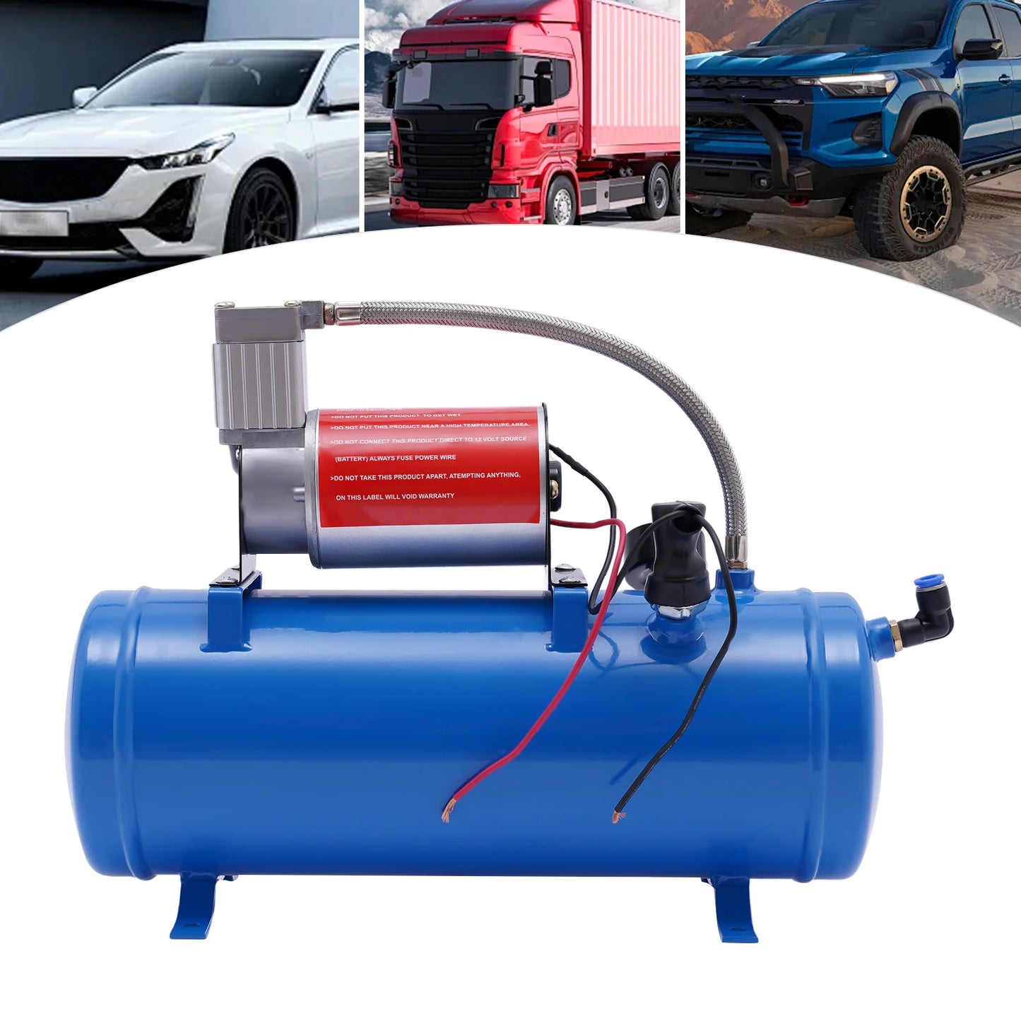 12V Air Compressor 100 PSI with 6L Tank & Air Horn Kit