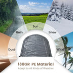 Carports, 10x20 FT Heavy Duty Car Canopy Garage, with All-Steel Metal Frame & Double Zipper Doors, Round Portable Outdoo