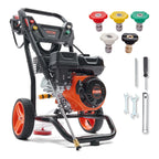 Gas Pressure Washer 3600 PSI 2.6 GPM Gas Powered Pressure Washer with Copper Pump Spray Gun and Extension Wand 5Nozzles