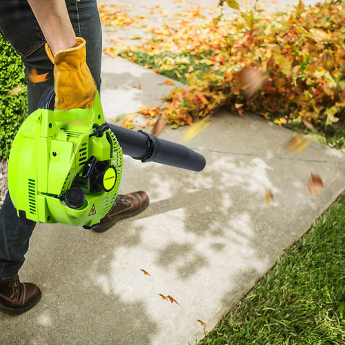 2-Stroke Handheld Leaf Blower, Gas Powered Leaf Blower, 26cc Handheld Gas Blower, Powerful Clearing Blower for Lawn Care