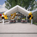 20x20FT Party Tent with 2 Storage Bags & Removable Sidewalls, Outdoor Canopy for Wedding, BBQ, Camping, Commercial Use