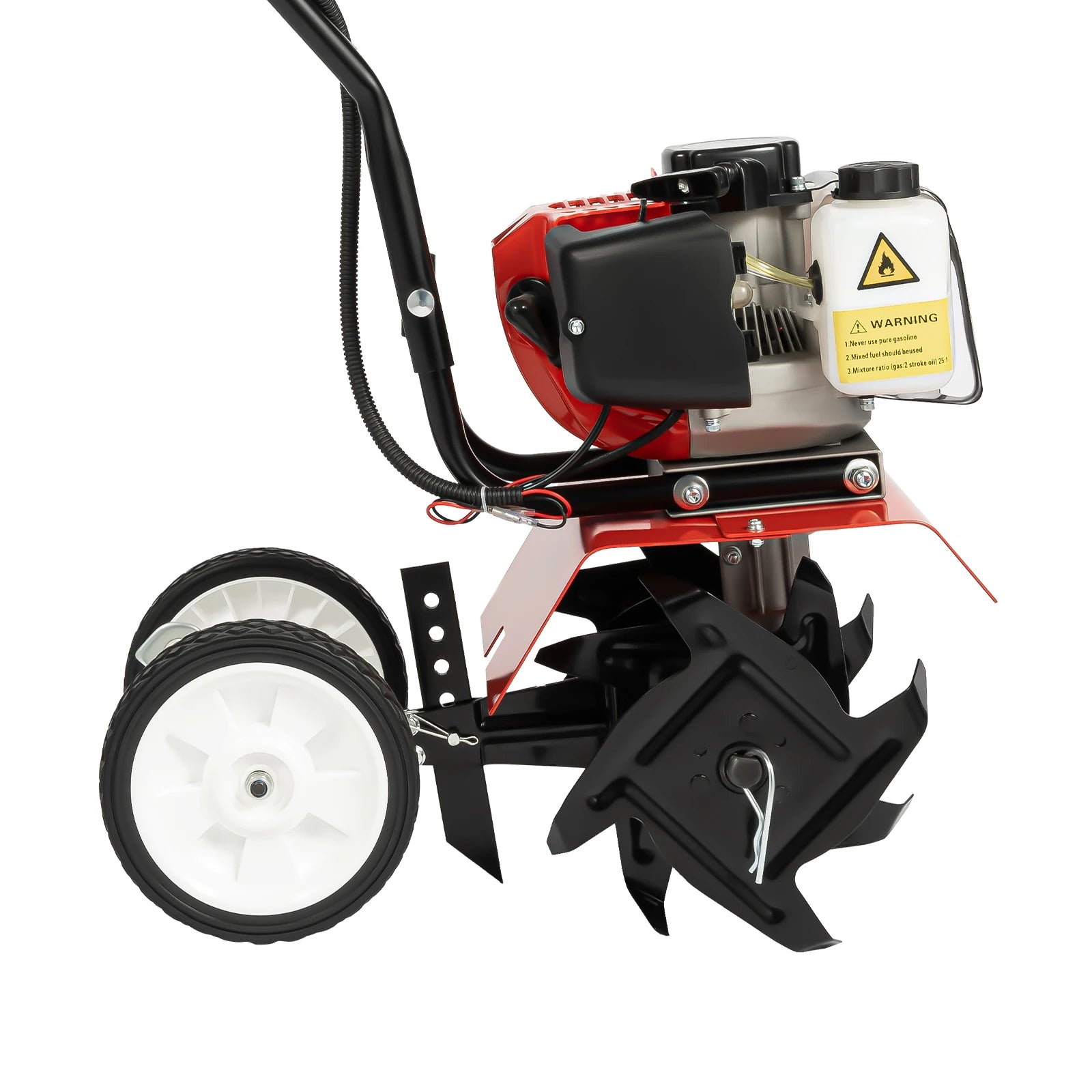 52CC Farm Cultivator Scarifier Garden Tiller Gasoline Farming Cultivation Tool Soil Loosening 4 Blades 1700W for Farmlands