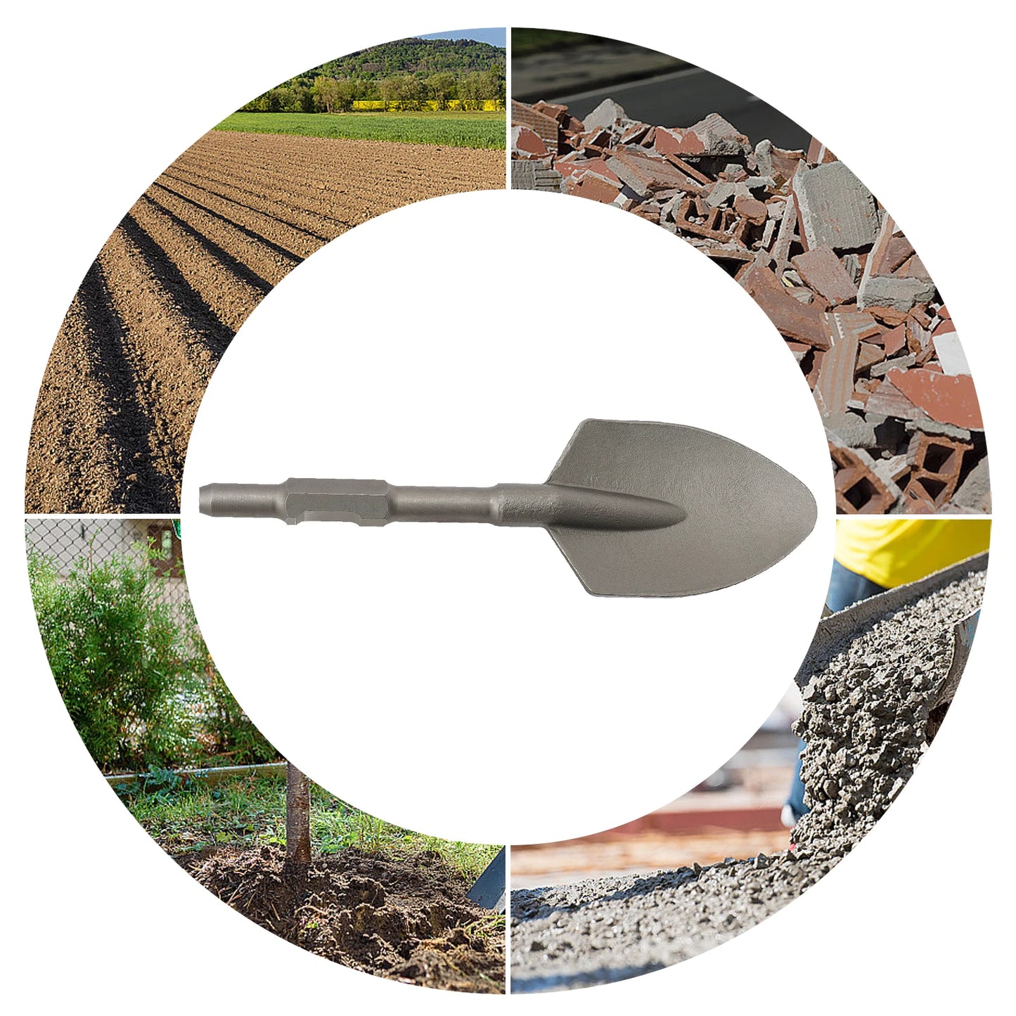 Clay Spade Shovel Chisel Bit for Electric Jack Hammer