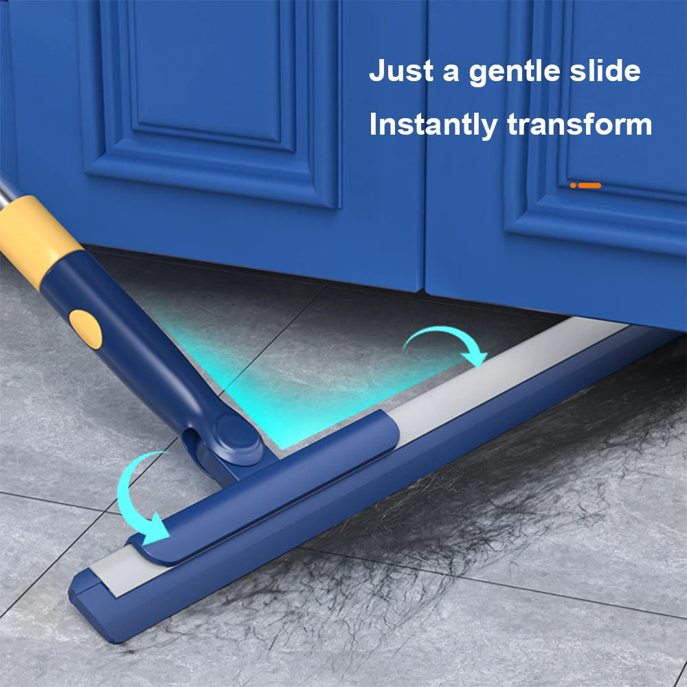 Portable Silicone Telescopic Scraper Mop Household Sweeping Floor Scraping Efficient Cleaning Toilet And Bathroom Brush