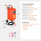 5/10/20 Gallon Sand Blaster 60-110 PSI Portable Air Sandblaster Kit w/ Oil-Water Separator for Paint Stain Rust Removal