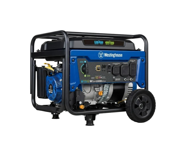6500W Dual Fuel Portable Generator with CO Sensor, 30A RV & Transfer Switch Outlets, 14.5H Runtime