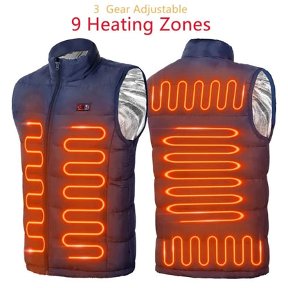 Heated Jacket 9-Zone USB Graphene for Men & Women