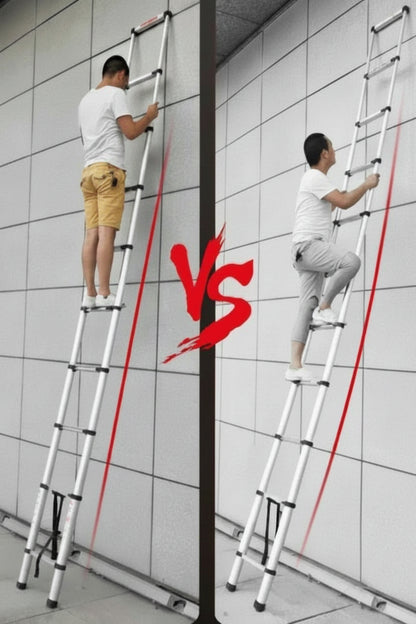 1.9-3.5M Stainless Steel Telescopic Folding Ladder