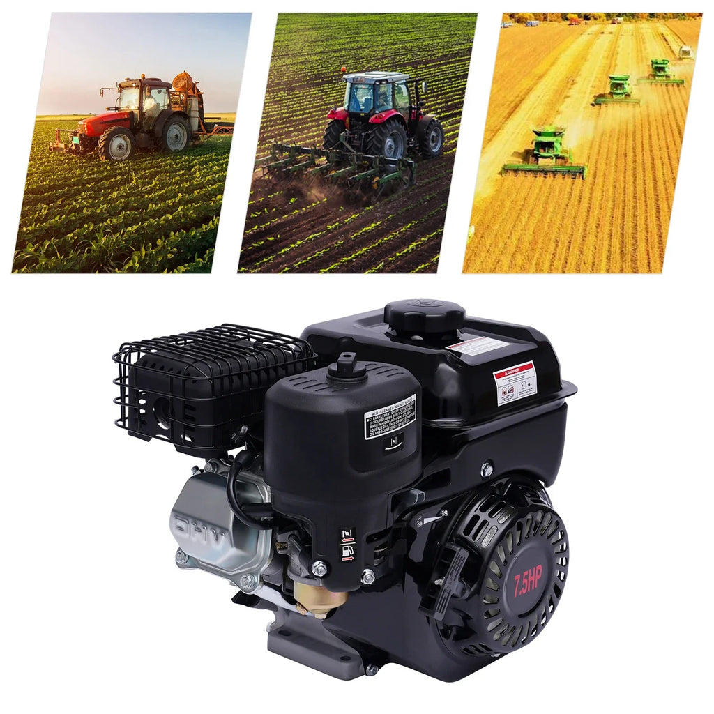 7.5hp 4-Stroke Gasoline Engine 212CC Standing Motor Single Cylinder 3600rpm Air Cooling Recoil Starting for Industrial/Kart