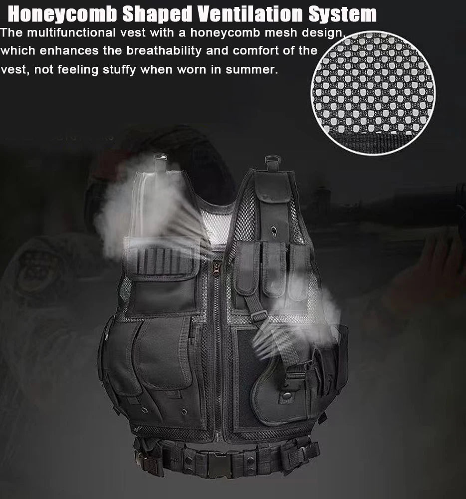 Adjustable Molle Tactical Vest - Combat Training