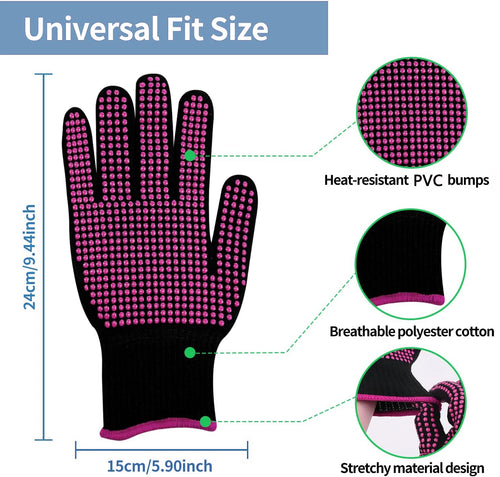 1 Pair Barbecue Anti-scald Gloves Heat Resistant BBQ Oven Gloves Kitchen Fireproof Anti-slip Gloves For Kitchen, Grill, Camping