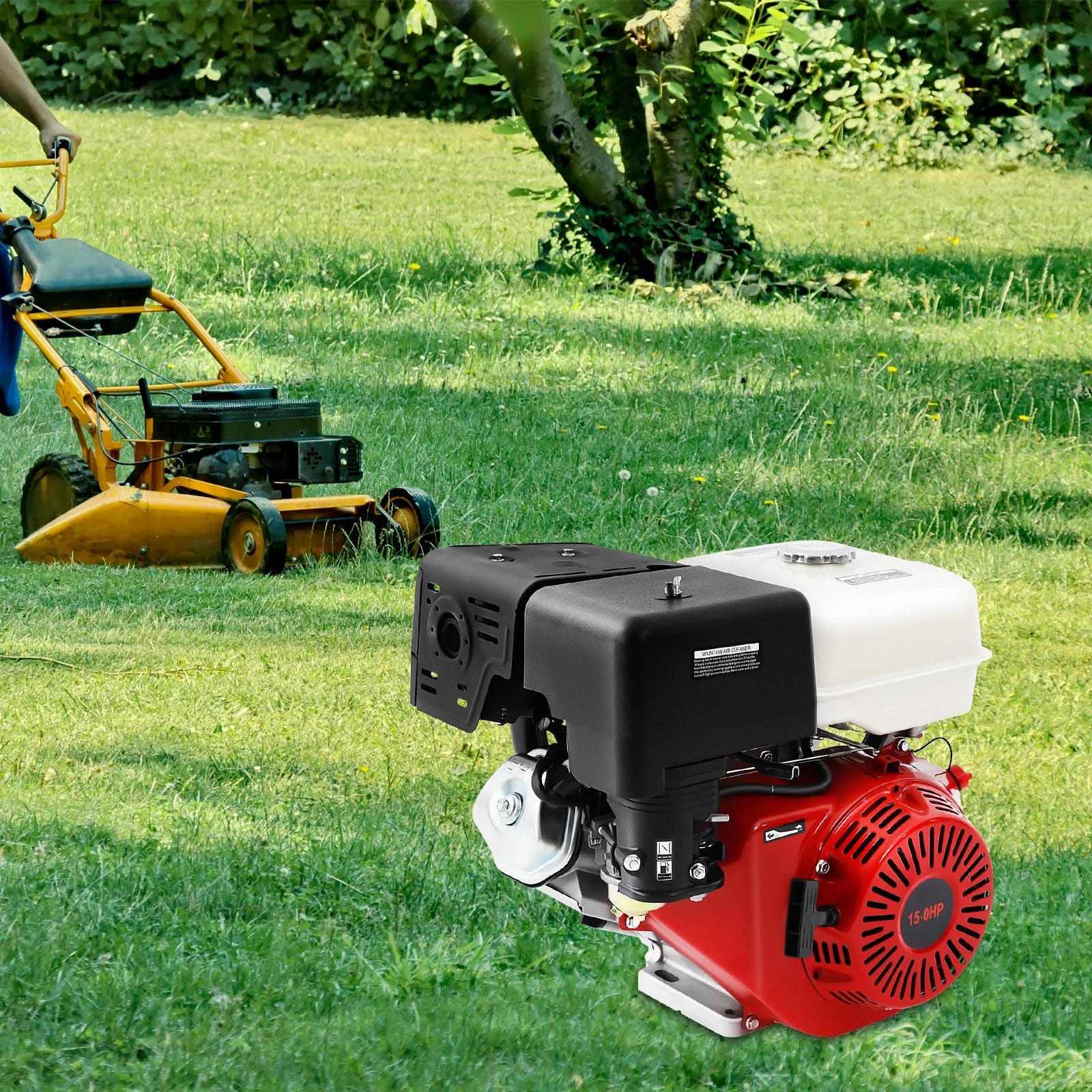 9700w 15HP Gasoline Engine 4 Stroke Aluminum Alloy Iron Material Engine 420cc High-Power Garden Tool Gas Motor for Farm
