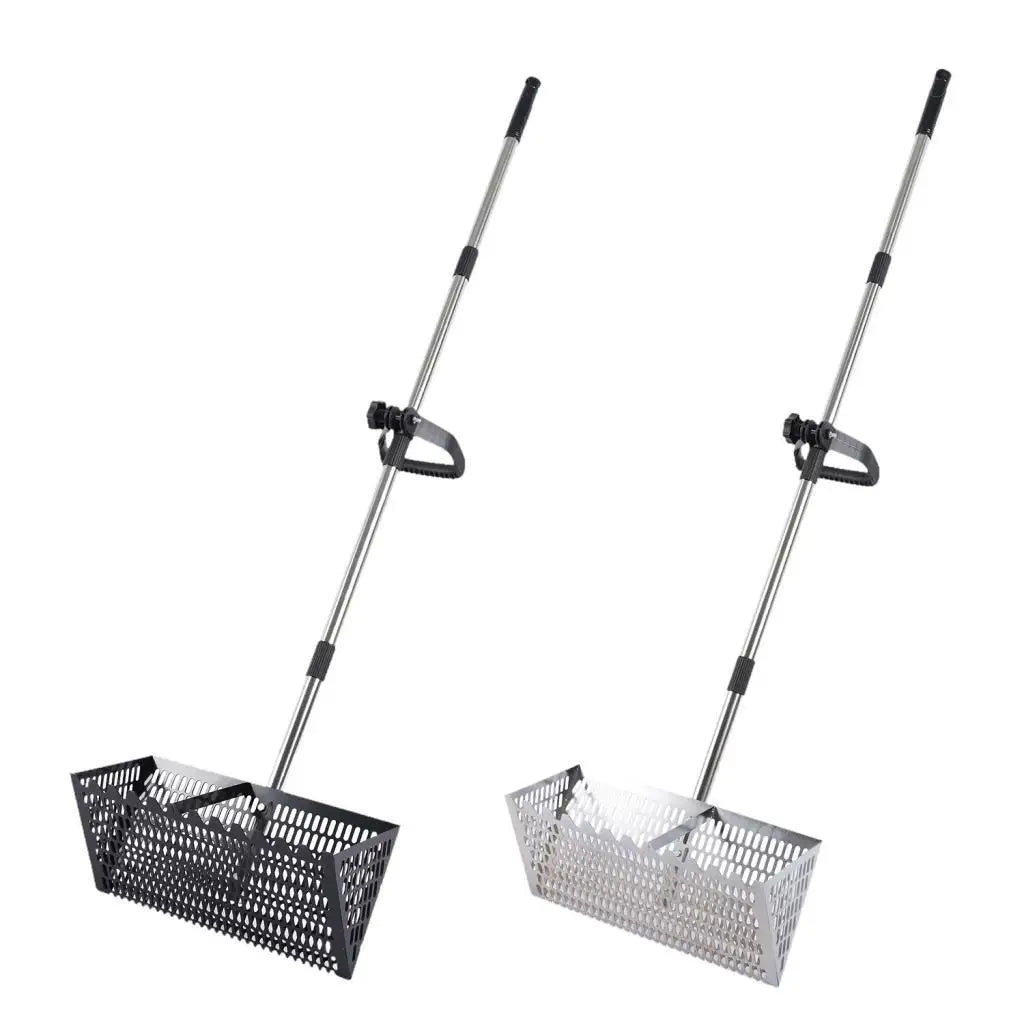 Sand Sift Rake Long Handle, Easy Grip Handheld Sand Sifter for Garden Soil