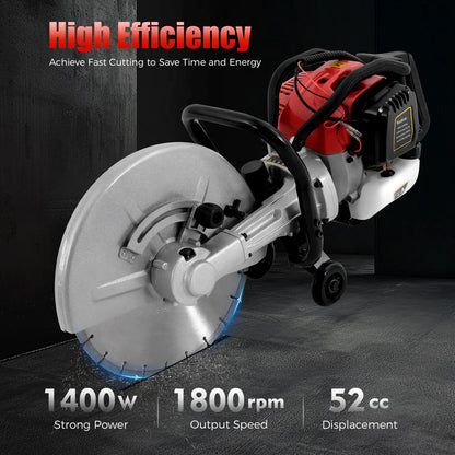 Concrete Cutter Saw 1400W - Gas Wet Saw 13" Blade