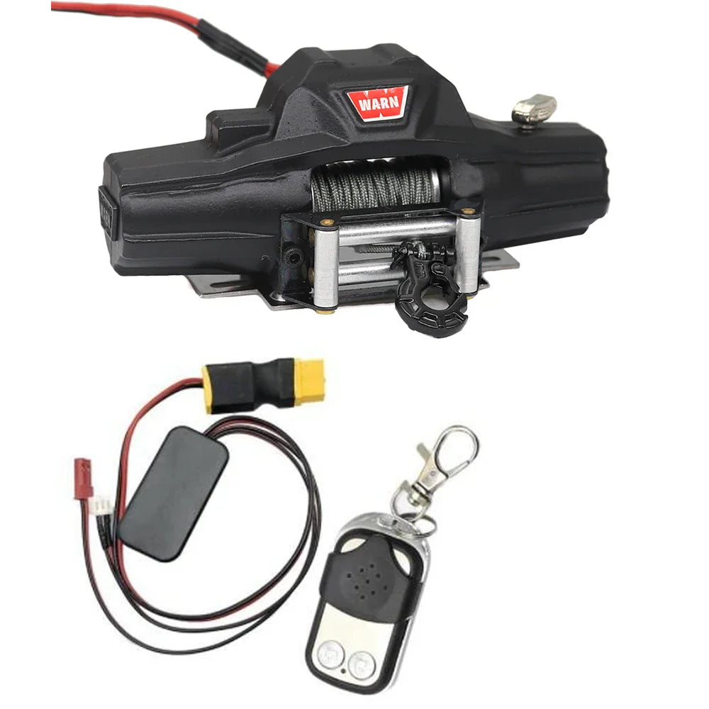 Metal Automatic simulation Simulated Winch for 1/10 1/8 RC Crawler Car Axial SCX10 III 90046 D90 TRX4 TRX-6 D110 90046 Redcat