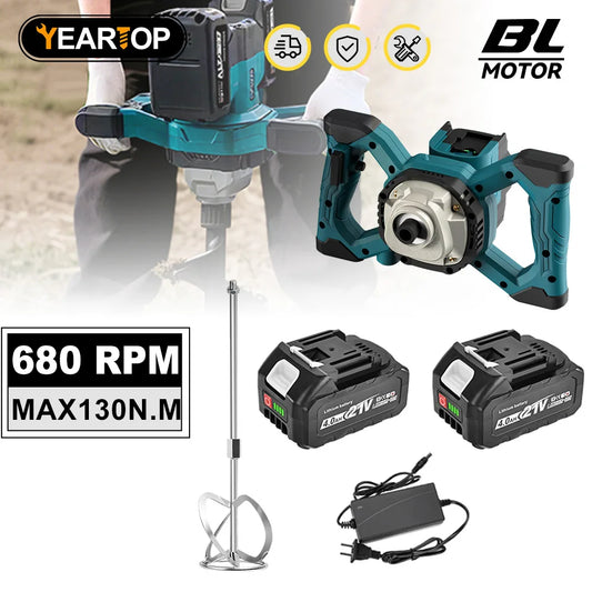 6-Speed Concrete Paddle Mixer for Makita 18V - M14