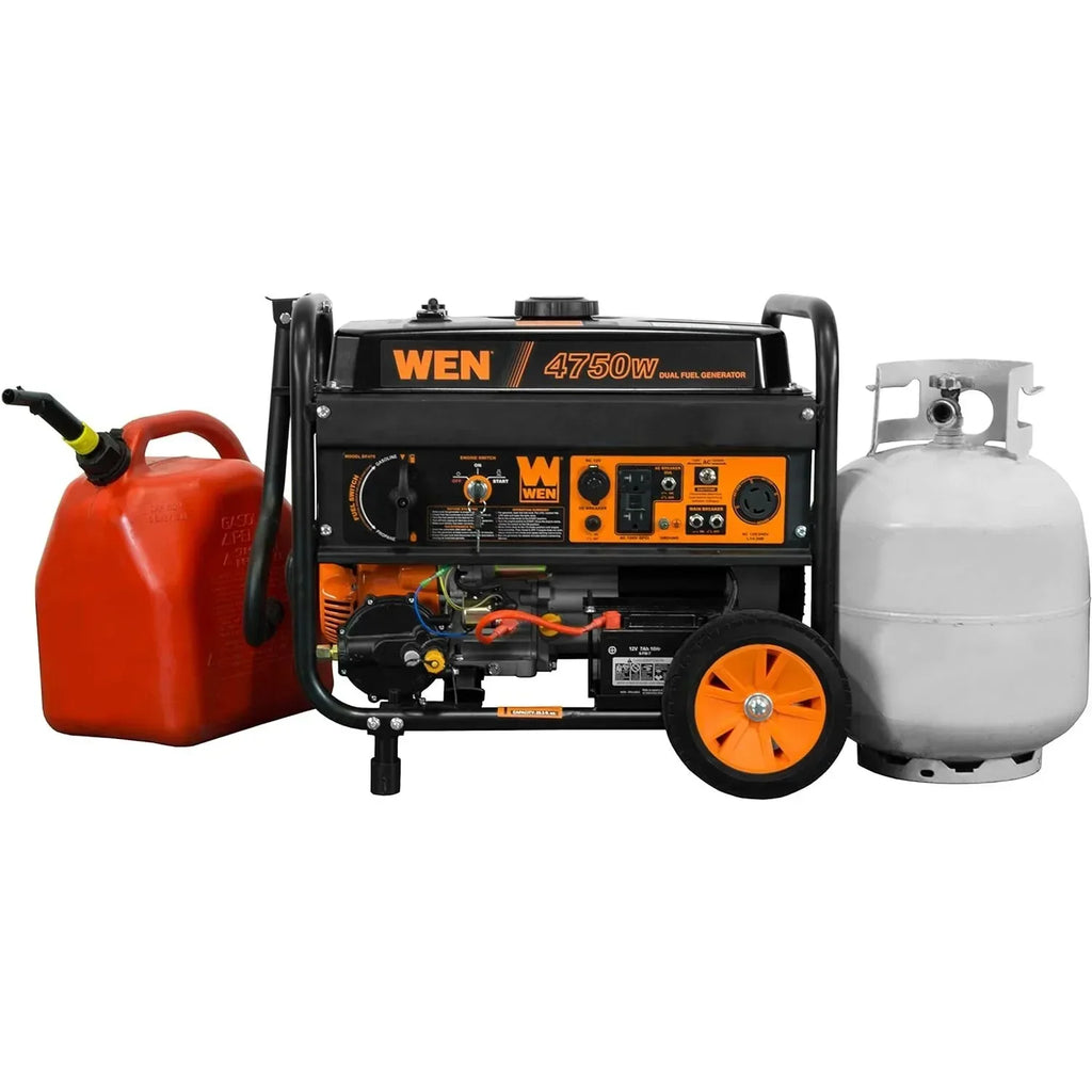Dual Fuel 120V/240V Portable Generator w/ Electric Start Transfer Switch Ready, 4750-Watt, CARB Compliant