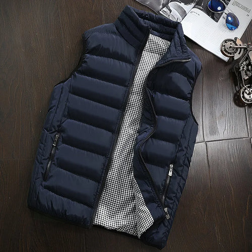 Men's Warm Padded Vest - Windproof Winter Gilet