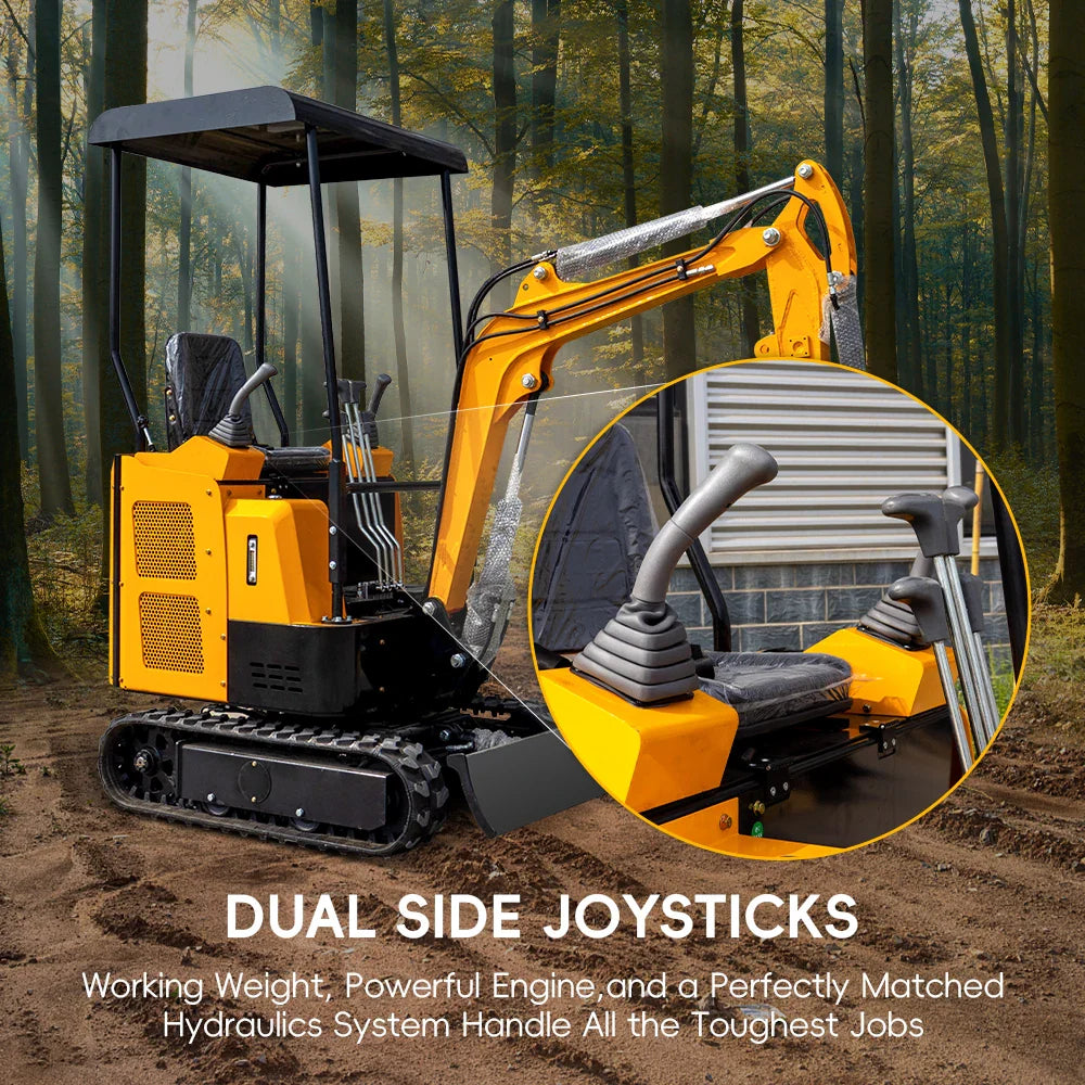 Mini Excavators 1.5 ton Mini Hydraulic Agricultural Digger for Garden Farm 1500 kg with Crawler Door to Door