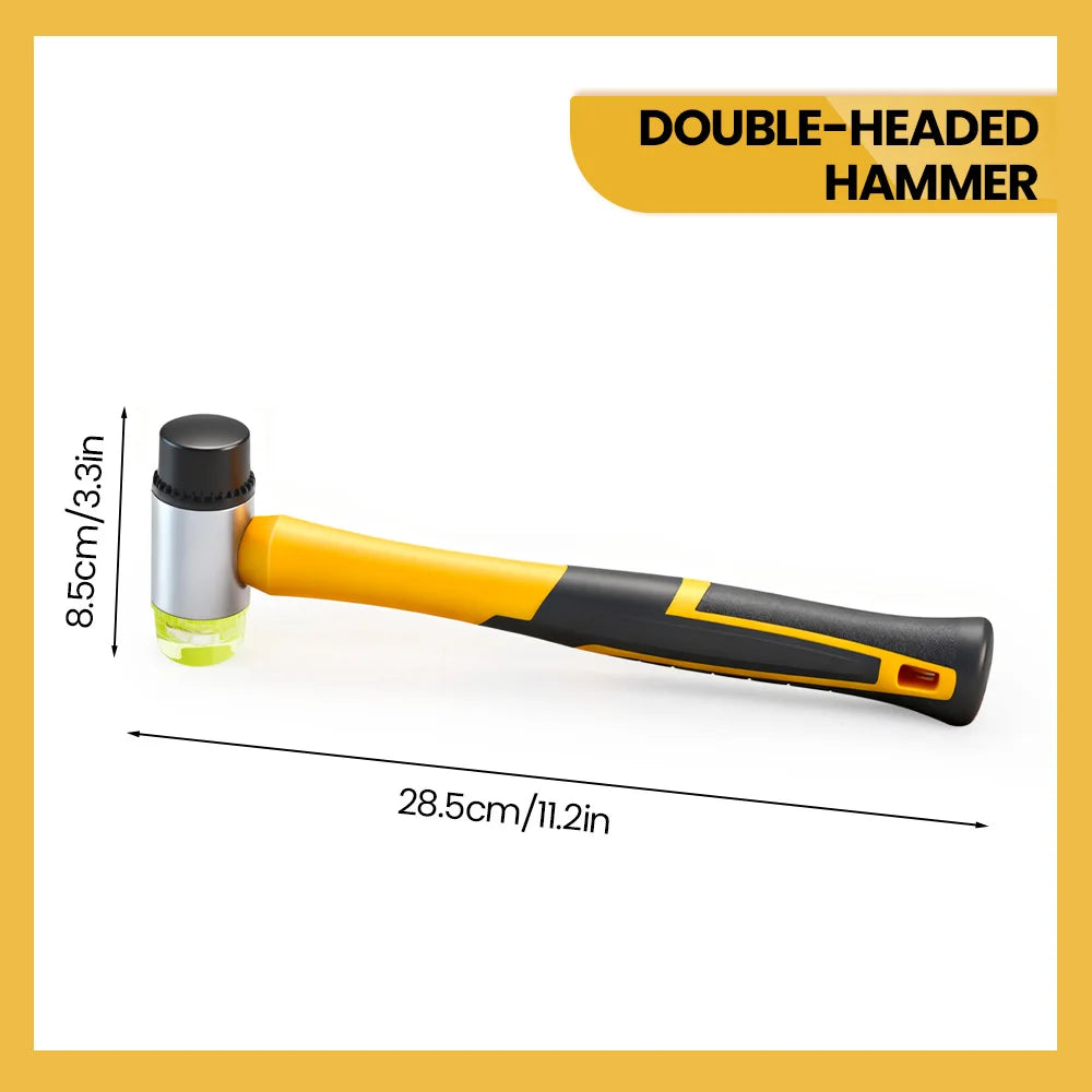 Hammer Set,Rubber Mallet,Claw Hammer With Shock Reduction Grip Fit for Indoor and Outdoor Furniture Decoration