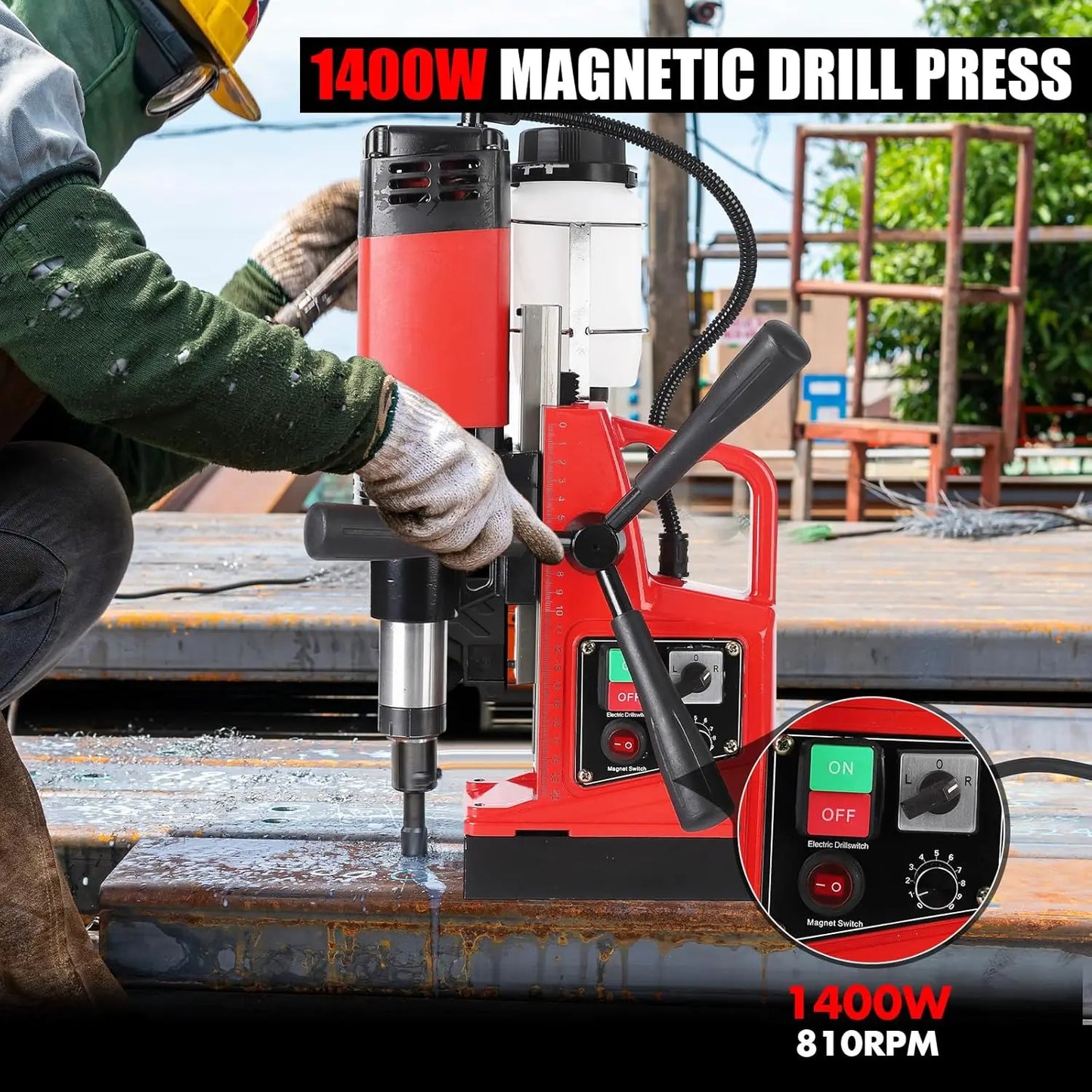 1400W Magnetic Drill Press 2" - Industrial Mag Drill