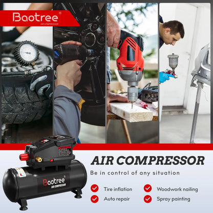 4 Gallon Portable Air Compressor - Quiet Electric