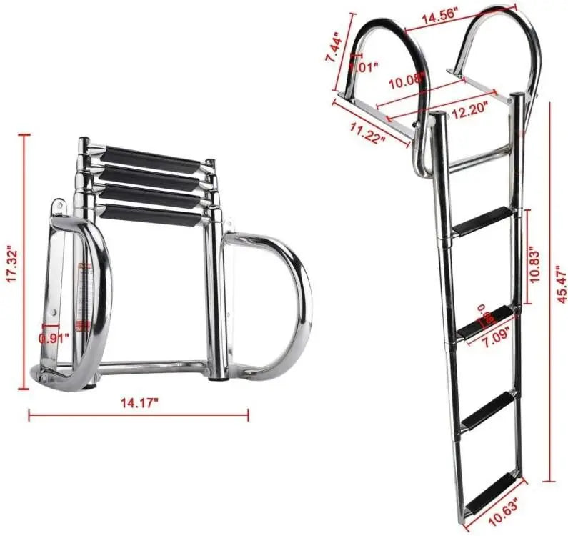 Stainless Steel Telescoping Boat Boarding Ladder