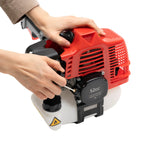 2.3HP 52CC Gas Power Walk Behind Sweeper, Hand-hold Snow Sweeper for Driveway Turf Artificial Grass