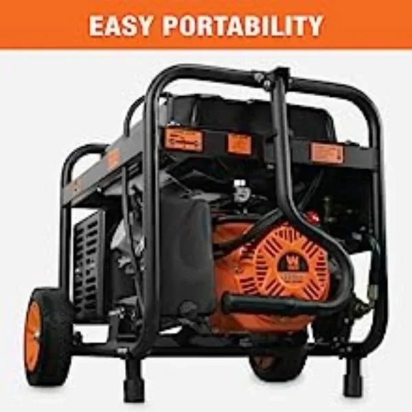 Dual Fuel 120V/240V Portable Generator w/ Electric Start Transfer Switch Ready, 4750-Watt, CARB Compliant