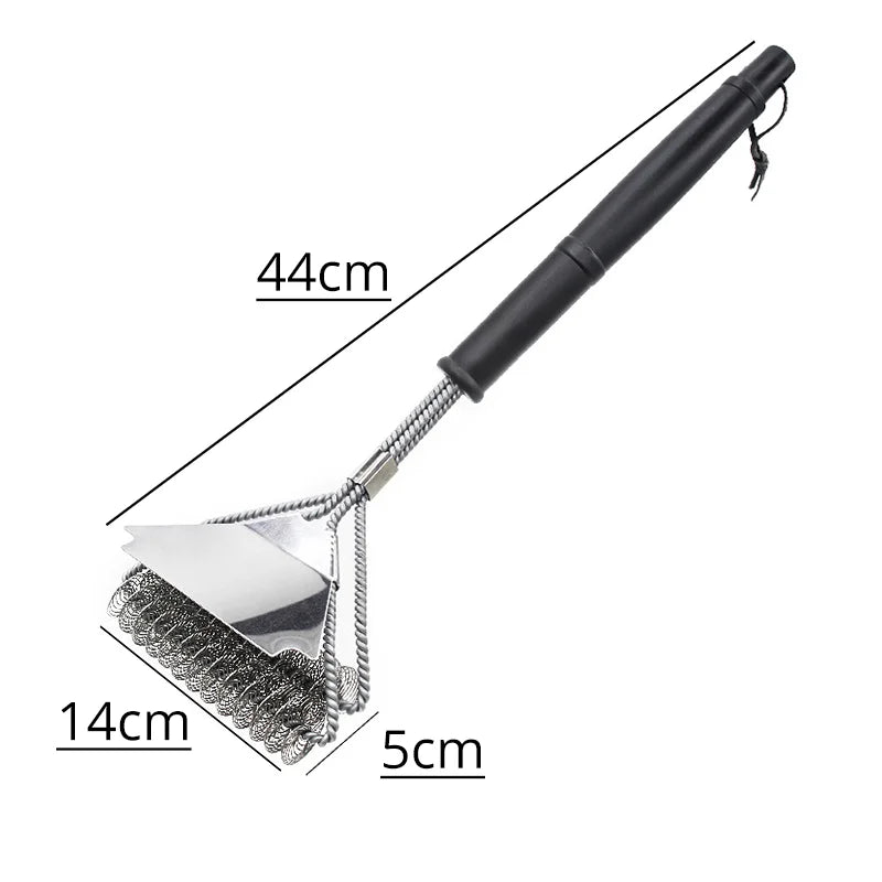 Safe Grill Brush - Bristle Free BBQ Grill Brush - Rust Resistant Stainless Steel Barbecue Cleaner - Great Grilling Accessories