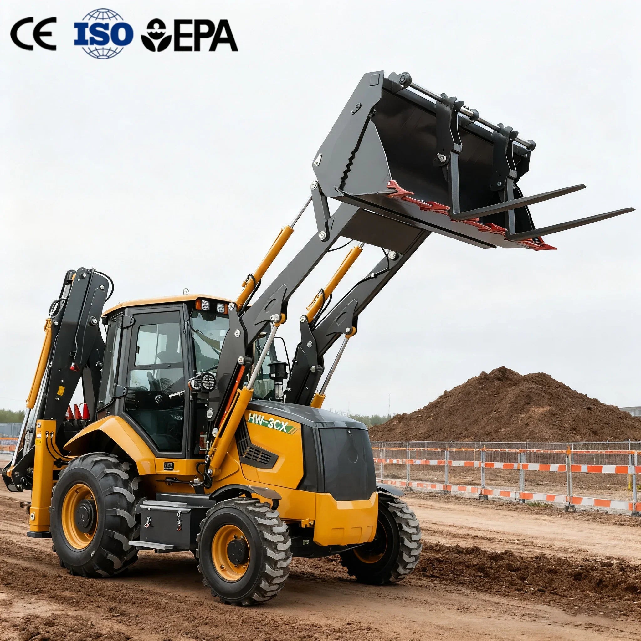 7.8 ton Excavator Loader 4x4 Backhoe Loader Multi-Purpose 4WD All-Terrain Diesel Agricultural Tractor Construction Machinery