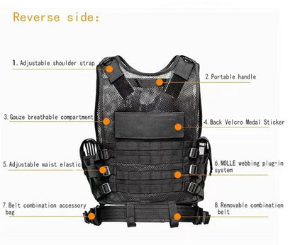 Molle Tactical Mesh Vest - Airsoft & Training