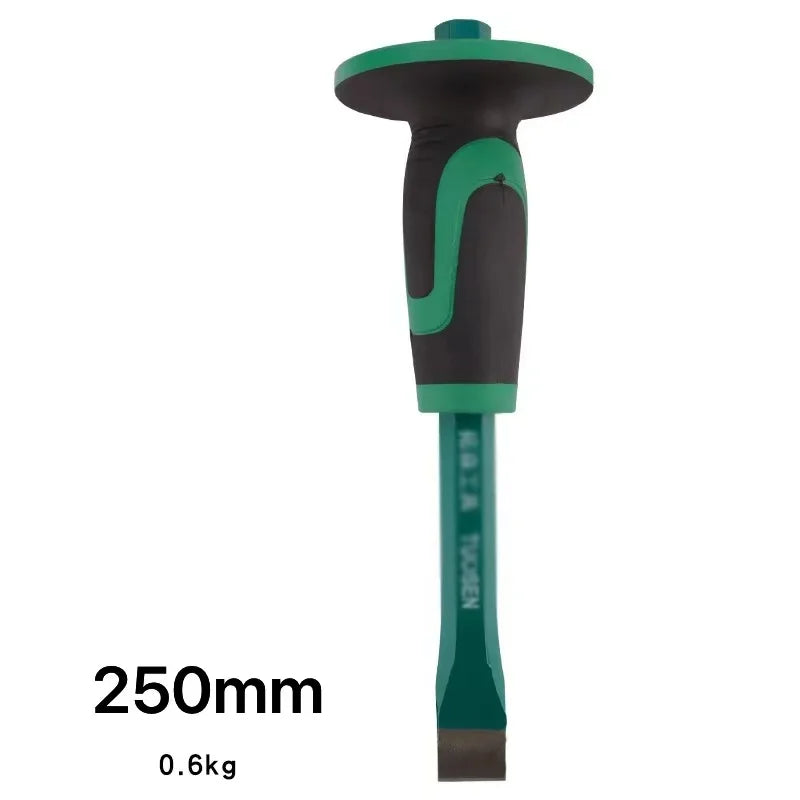 Stone chisel 250/300 long steel chisel chopper with rubber sleeve flat head flat chisel masonry chisel