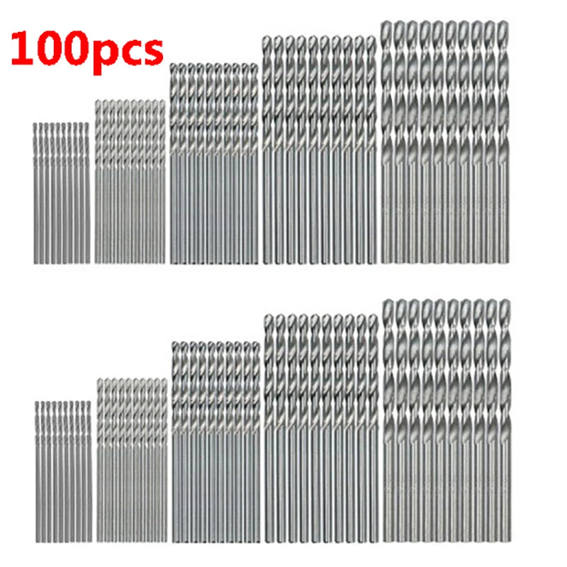 Titanium Coated HSS Drill Bit Set (50/100 Pcs)
