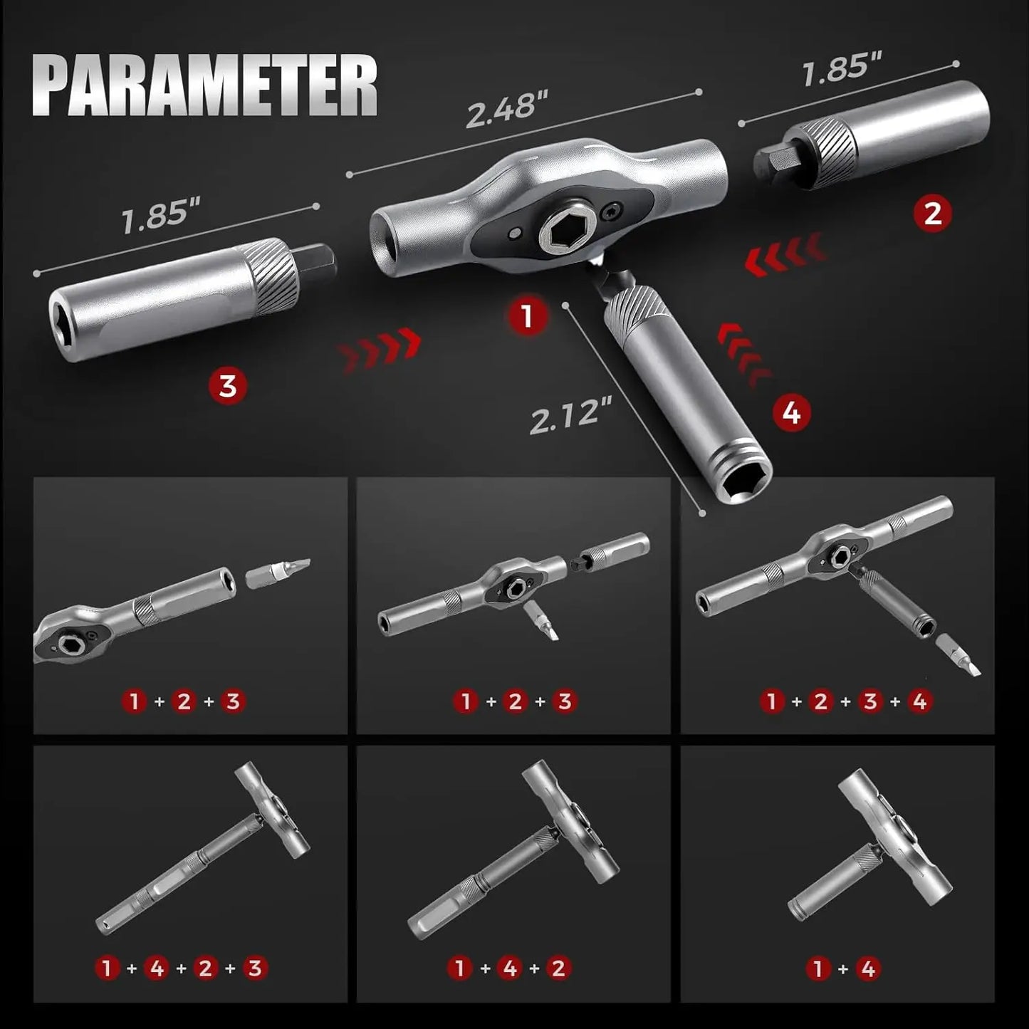 24-in-1 Ratchet Screwdriver Set with Magnetic Bits