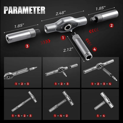 24-in-1 Ratchet Screwdriver Set with Magnetic Bits