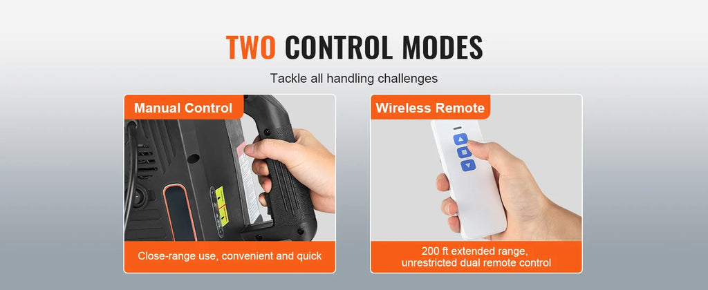 1100 lbs Electric Hoist Winch 1500W Portable Power Crane with Wireless Remote Control for Warehouse Factory Lifting