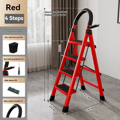 Folding Zigzag Step Ladder - Wide Pedal Indoor