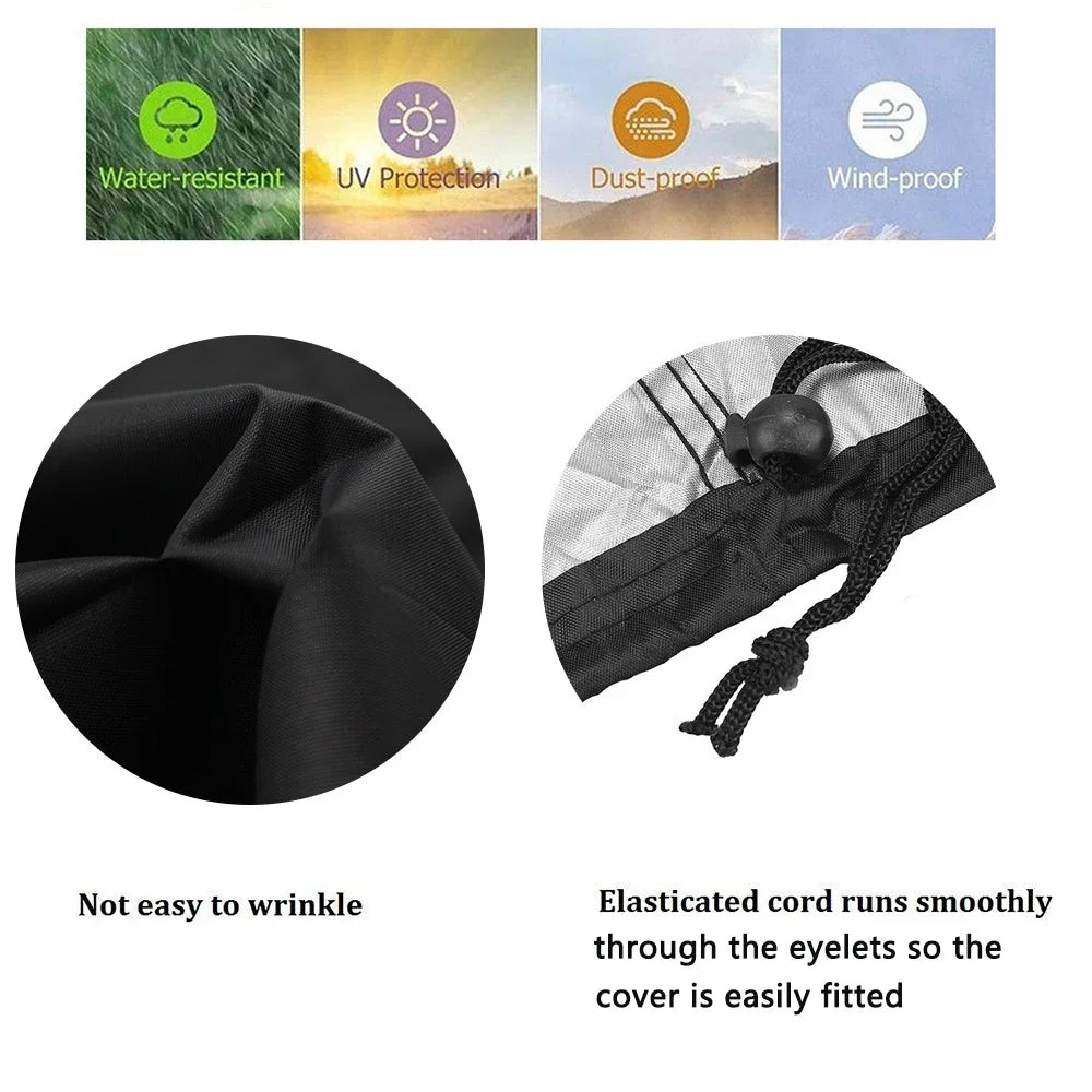 Grill Anti-Dust Cover Waterproof Wood Stove Covers Heavy Duty Protector Cover Use for Outdoor Garden Anti-UV