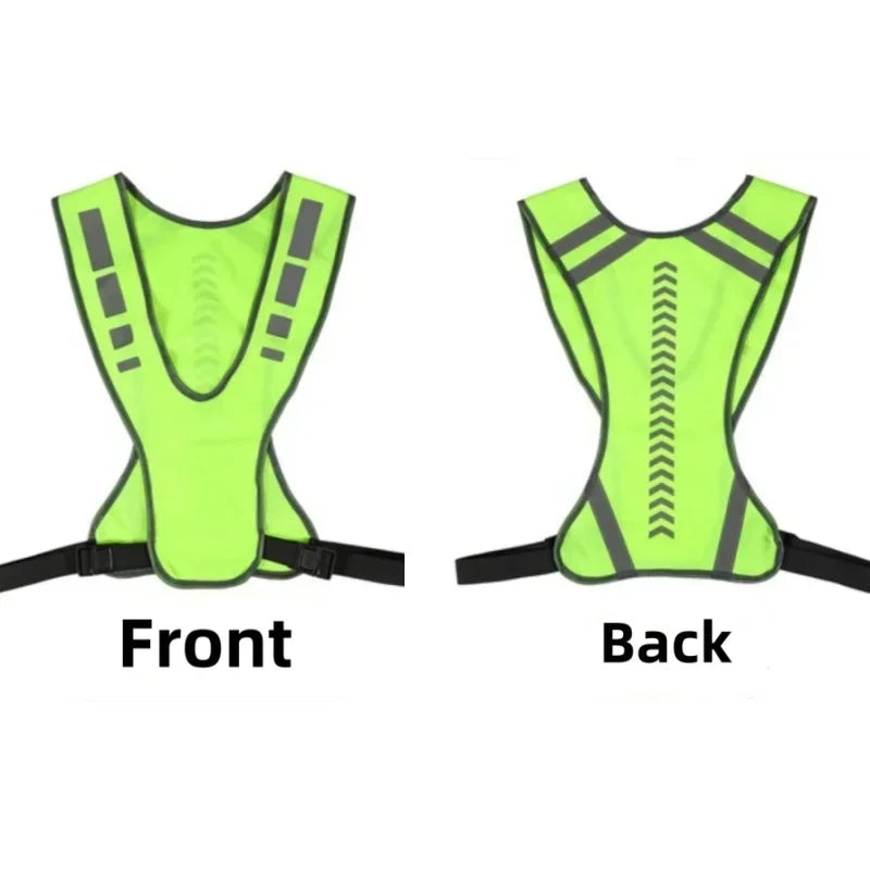 Night Reflective Cycling Vest - Hi-Vis Traffic Coat
