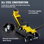 2.5T Floor Hydraulic Jack Pneumatic Low Profile Floor Jack Heavy-Duty Steel Racing Floor Jack with Piston Lift Pump