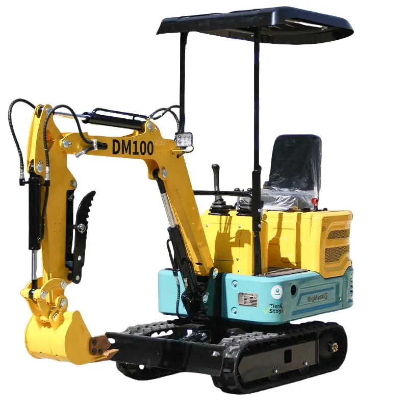 13.5hp 1 Ton Mini Excavator Trench Digger with Ceiling,Mechanical Thumb clamp, CE/EPA/EURO5 compliance certificates