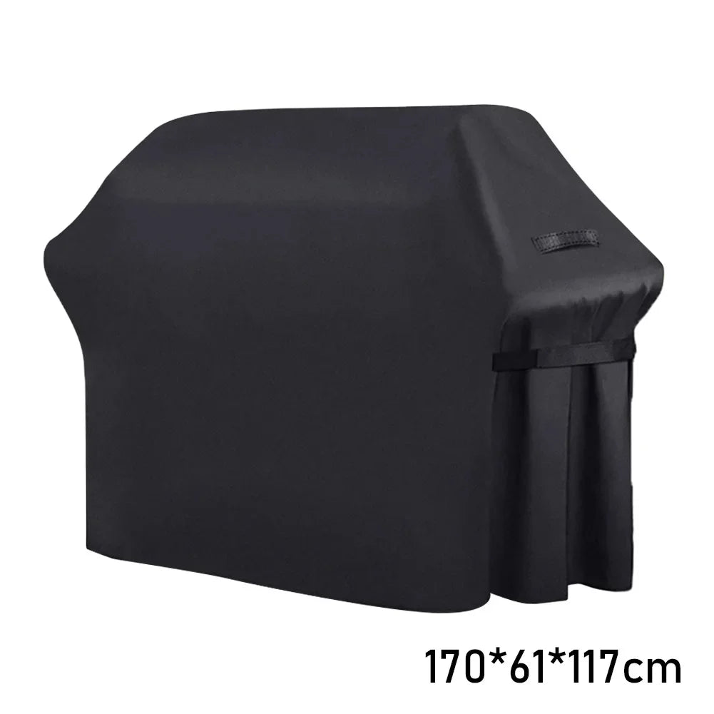 210D BBQ Cover Outdoor Dust Waterproof Weber Heavy Duty Grill Cover Rain Protective Outdoor Barbecue Cover Round