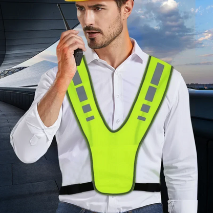 Night Reflective Cycling Vest - Hi-Vis Traffic Coat