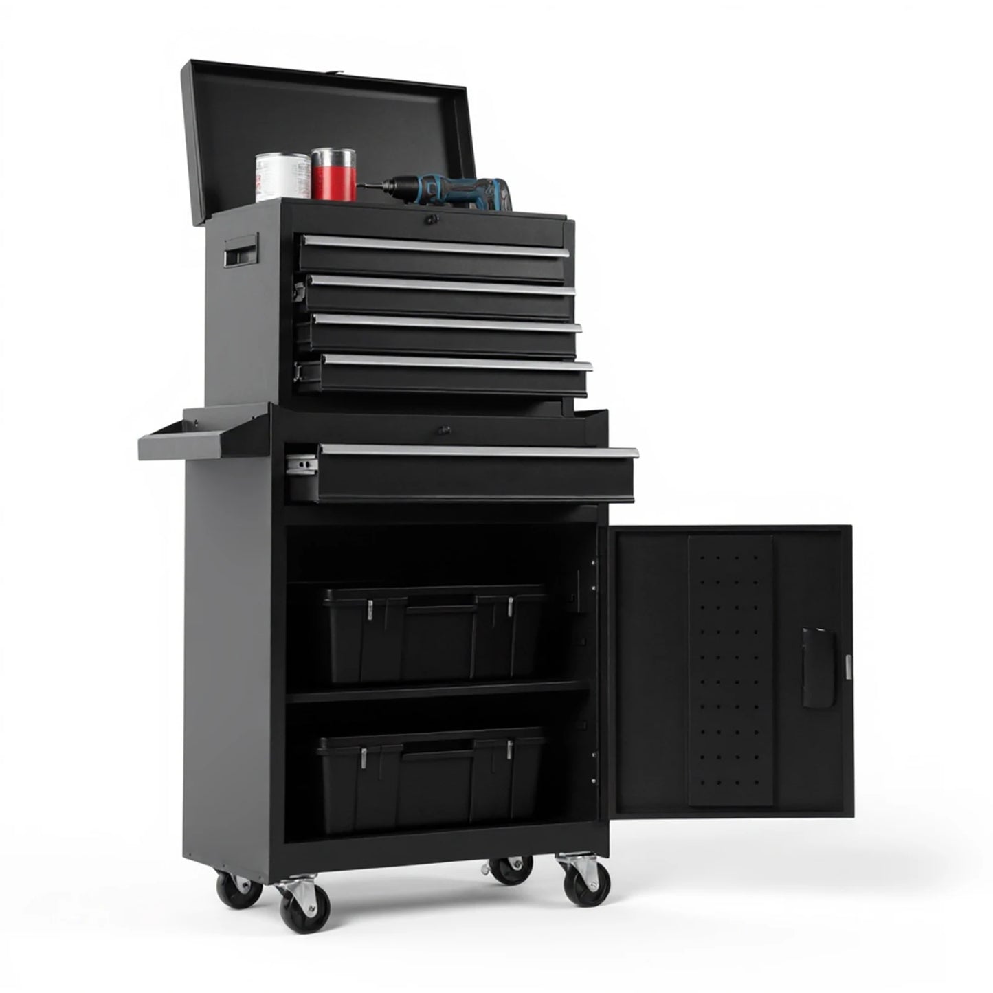 Large Rolling Mechanic Tool Cabinet with Double Door