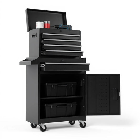 Large Rolling Mechanic Tool Cabinet with Double Door