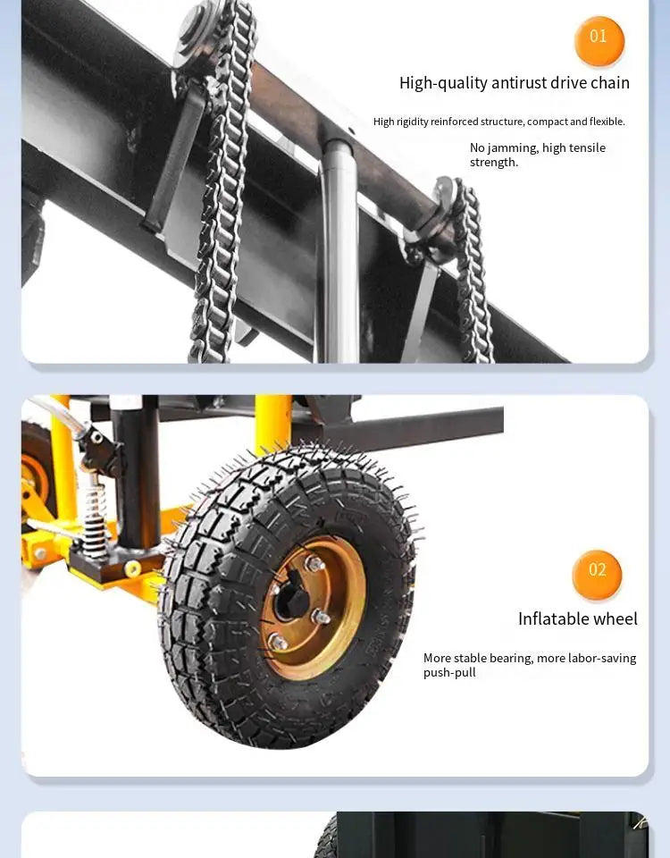 Folding mobile stacker manual forklift hydraulic transporter lifting platform truck loading and unloading household