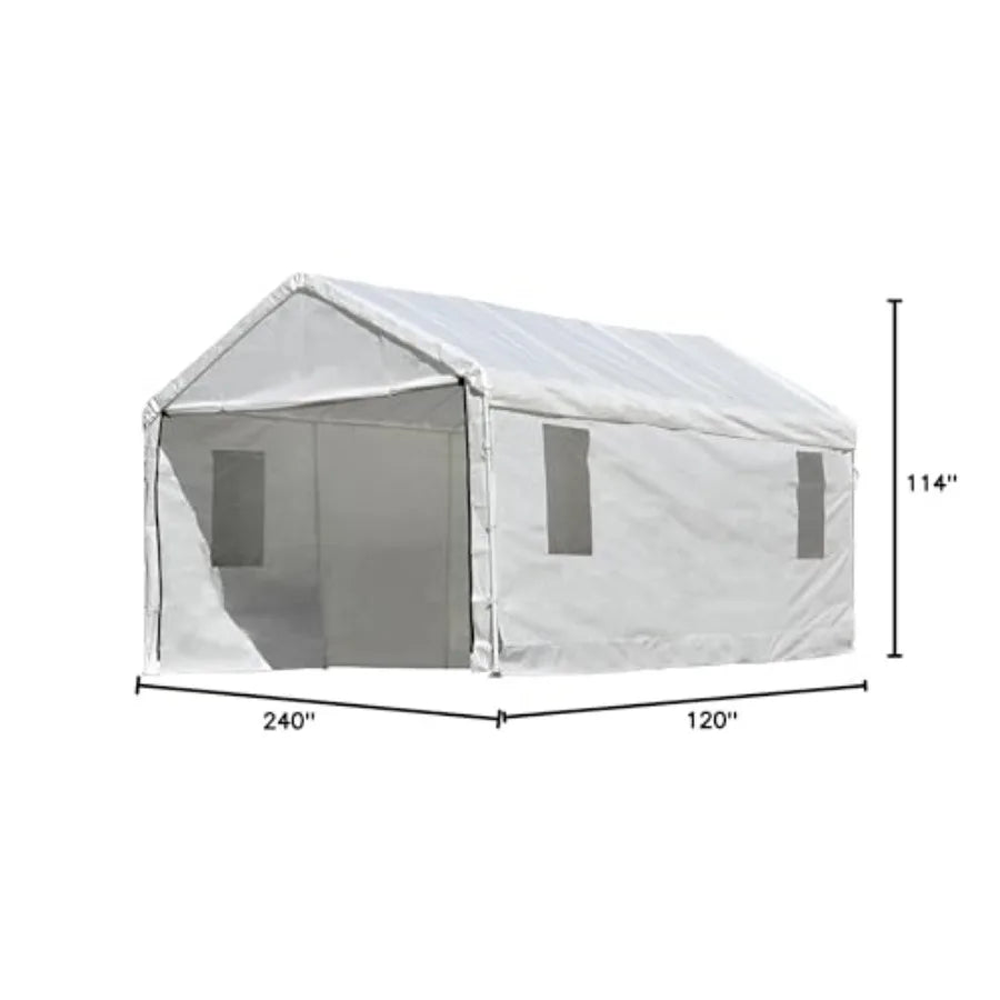 ShelterLogic Enclosure Kit with Windows for The Maxap Canopy 10 X 20 Ft. Ideal for Outdoor Storage Workshops and Event Protecti