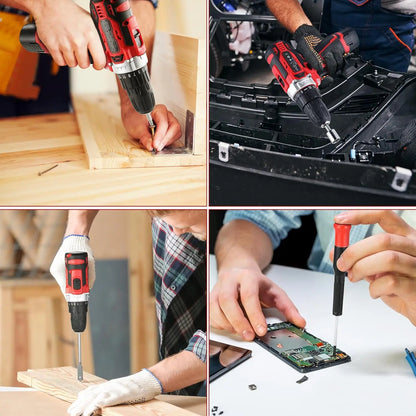 138-Piece Tool Set with 12V Cordless Drill & Tool Box